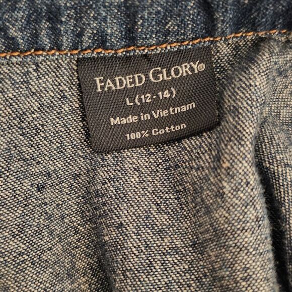 Faded Glory Women's Jacket sz Large Blue Classic Jean Jacket Like New Condition - Picture 5 of 5